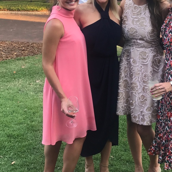 Beautiful salmon pink cocktail dress - Picture 3 of 3